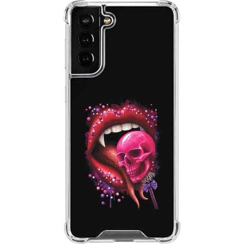 Vampire Skull Lollypop by Sarah Richter Galaxy S21 FE Clear Case